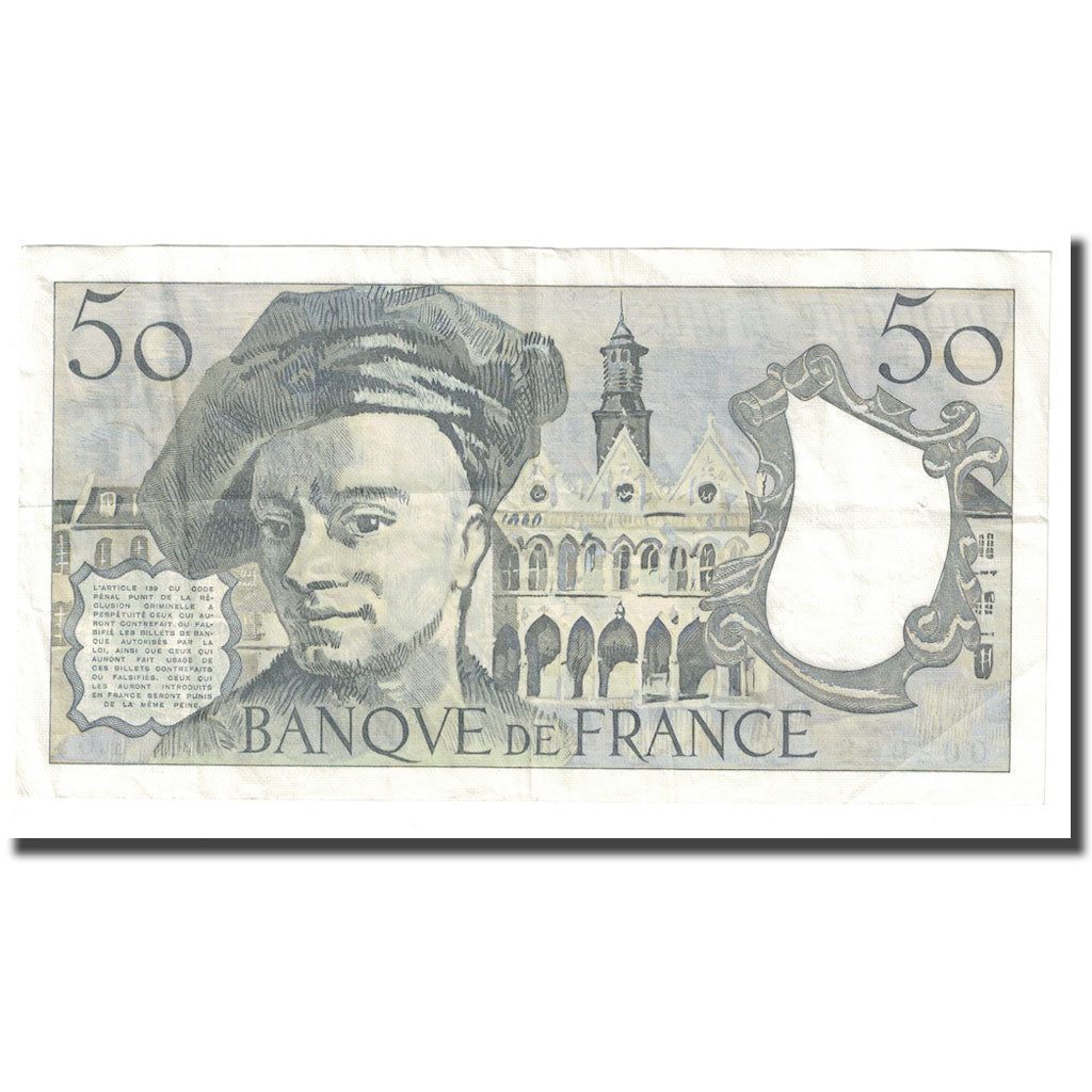 France, 50 Francs, Quentin de La Tour, 1977, EF(40-45), Fayette:67.2, KM:152a