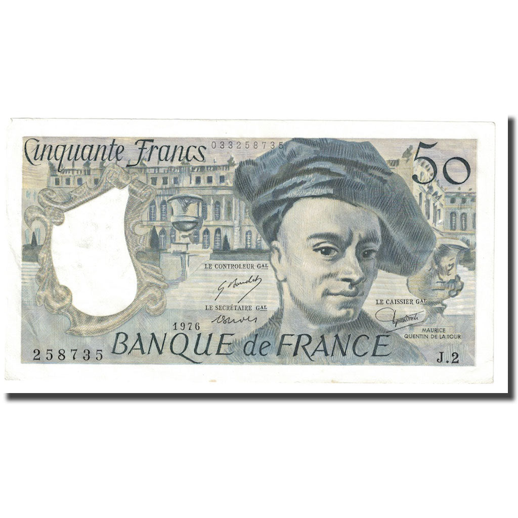 Frankreich, 50 Francs, Quentin de La Tour, 1976, VZ, Fayette:67.1, KM:152a