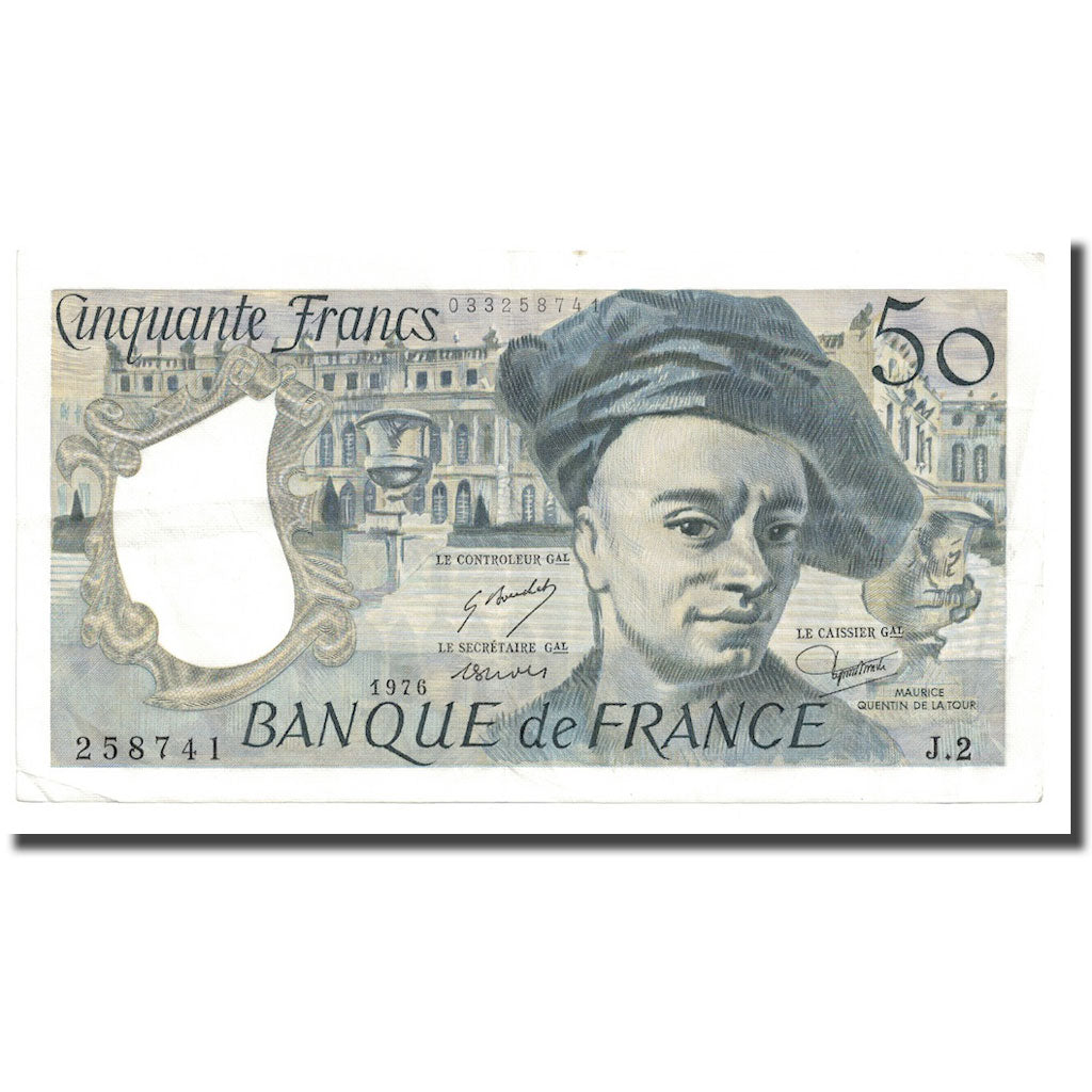 France, 50 Francs, Quentin de La Tour, 1976, TTB+, Fayette:67.1, KM:152a