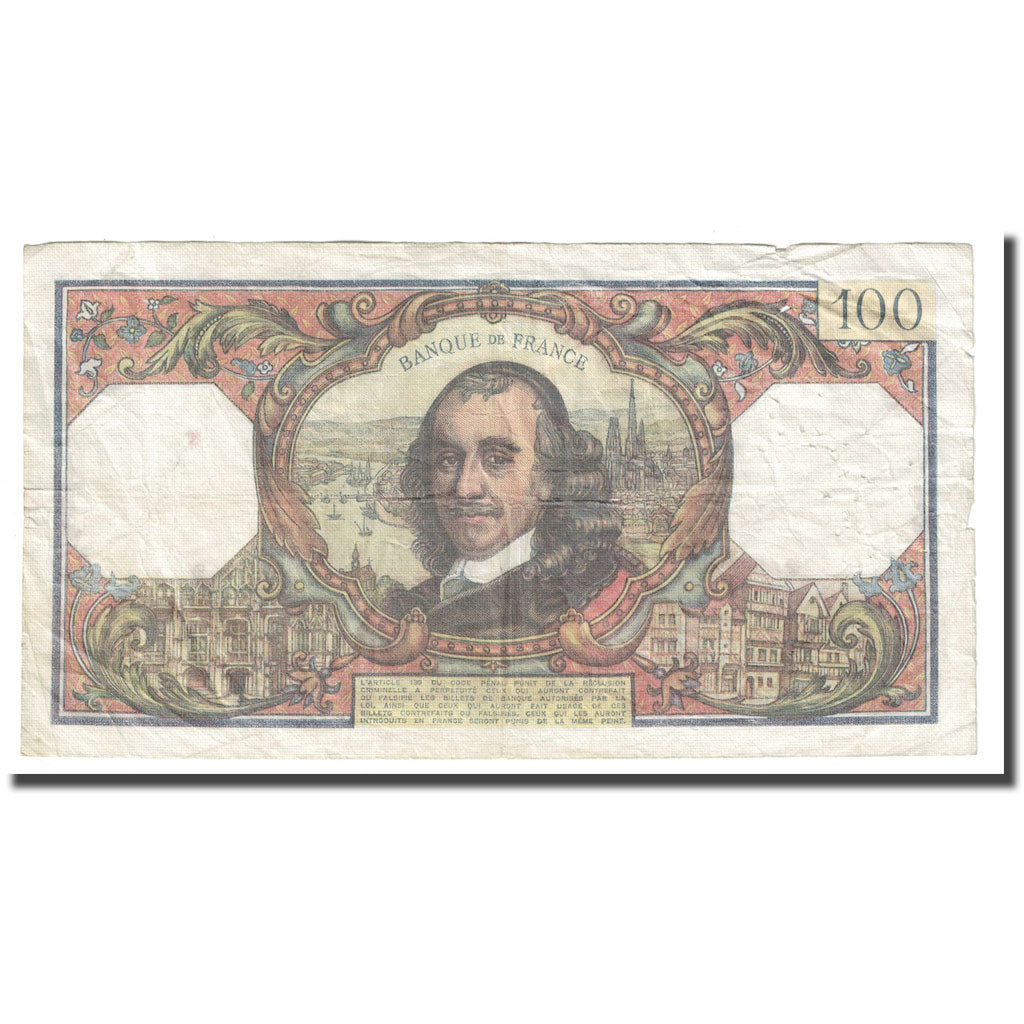 Francia, 100 Francs, Corneille, 1976, 1976-03-04, MB+, Fayette:65.52, KM:149f