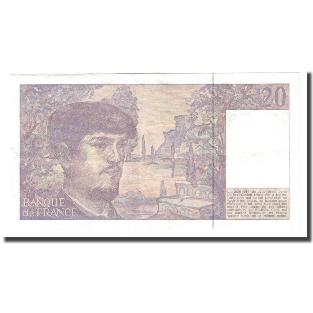 Francja, 20 Francs, Debussy, 1990, UNC(60-62), Fayette:66bis.5, KM:151g