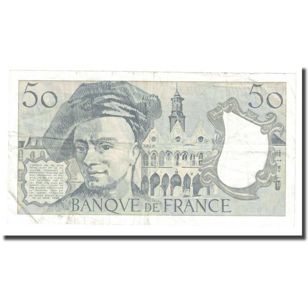 Francia, 50 Francs, Quentin de La Tour, 1991, MBC, Fayette:67.17, KM:152e