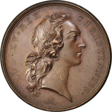 France, Medal, Louis XV, Politics, Society, War, TTB+, Cuivre, Divo:113.
