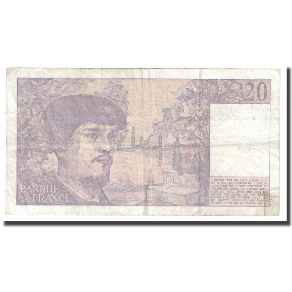 Francia, 20 Francs, Debussy, 1991, MB, Fayette:66Bis.2, KM:151e