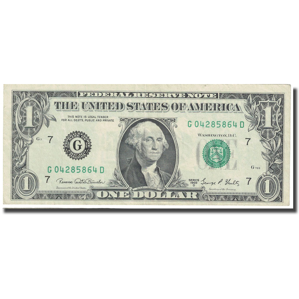Banconote, Stati Uniti, One Dollar, 1969, KM:1567, BB