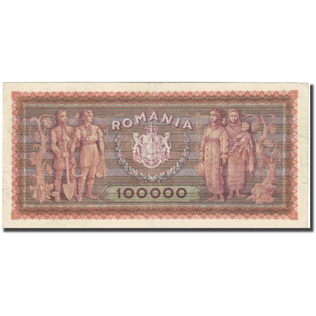 Geldschein, Rumänien, 100,000 Lei, 1947, 1947-01-25, KM:59a, SS
