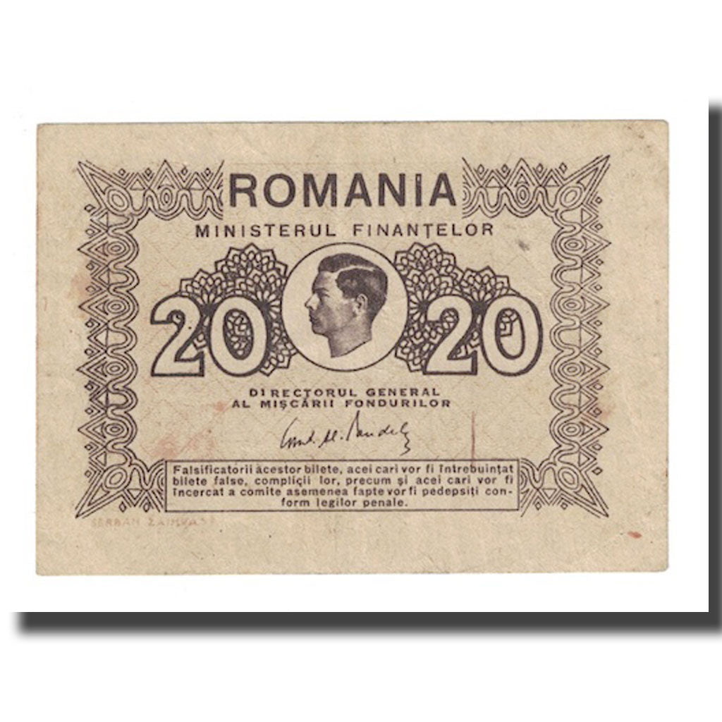 Geldschein, Rumänien, 20 Lei, 1945, KM:76, VZ