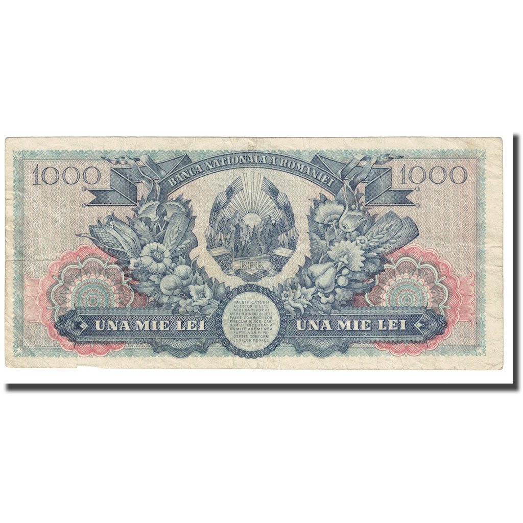 Banconote, Romania, 1000 Lei, 1948, 1948-06-18, KM:85a, MB+