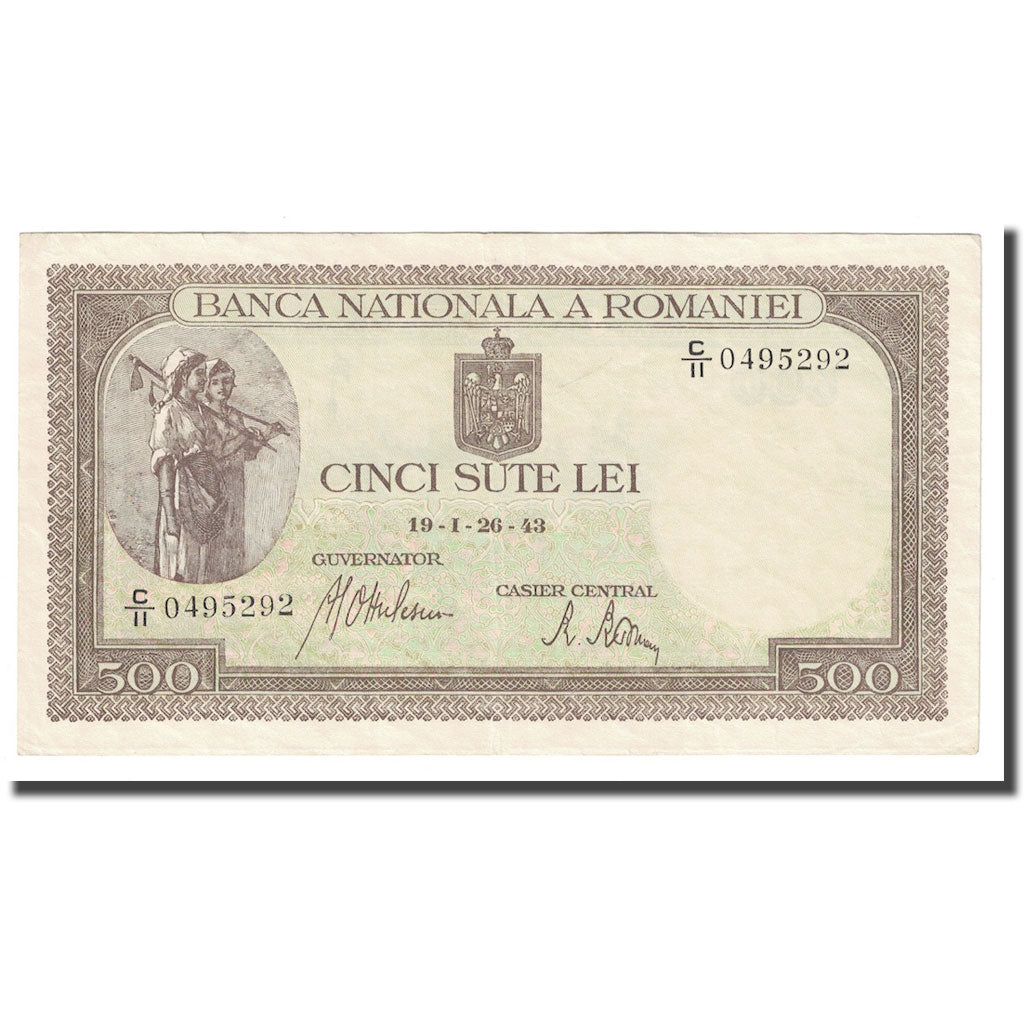 Banconote, Romania, 500 Lei, 1943, 1943-01-26, KM:51a, BB