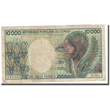 Banconote, Repubblica del Congo, 10,000 Francs, Undated (1983), KM:7, MB