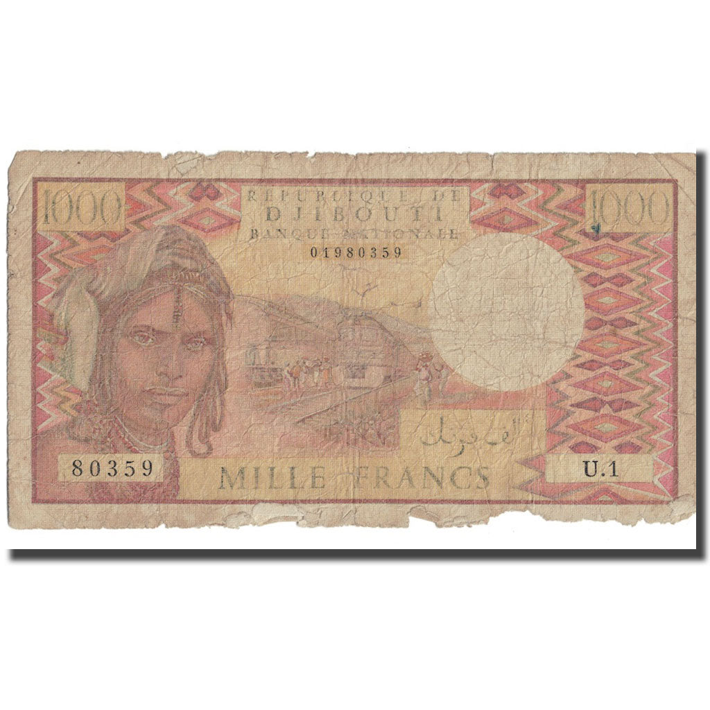 Banknote, Djibouti, 1000 Francs, 1979, KM:37a, VG(8-10)