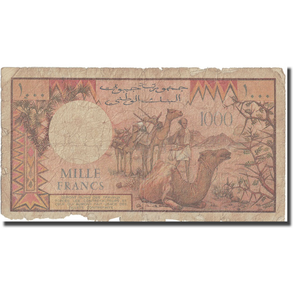 Banknote, Djibouti, 1000 Francs, 1979, KM:37a, VG(8-10)