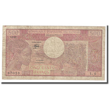 Banknote, Congo Republic, 500 Francs, 1983, 1983-01-01, KM:2d, VF(20-25)