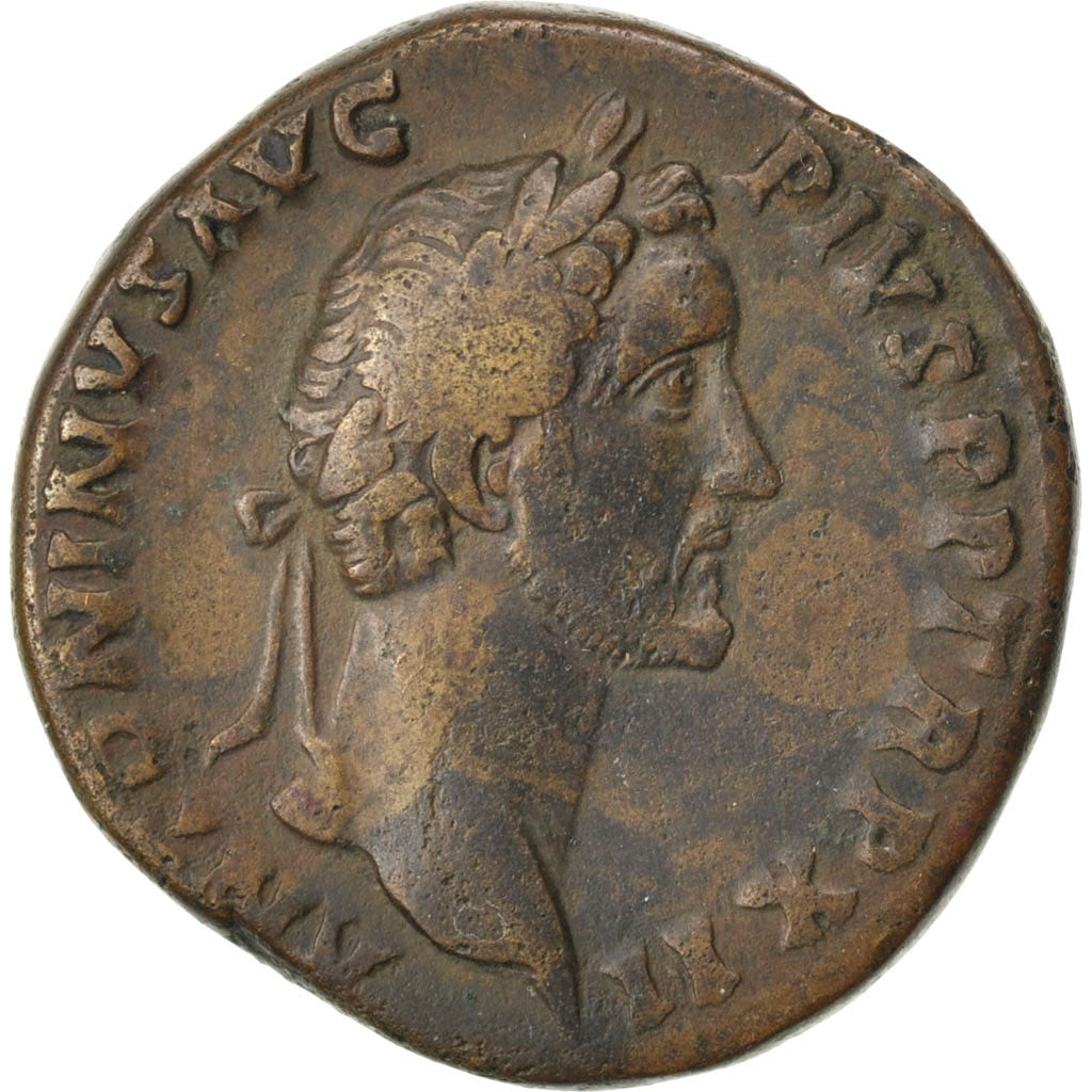 Coin, Antoninus Pius, Sestertius, EF(40-45), Copper, Cohen:232