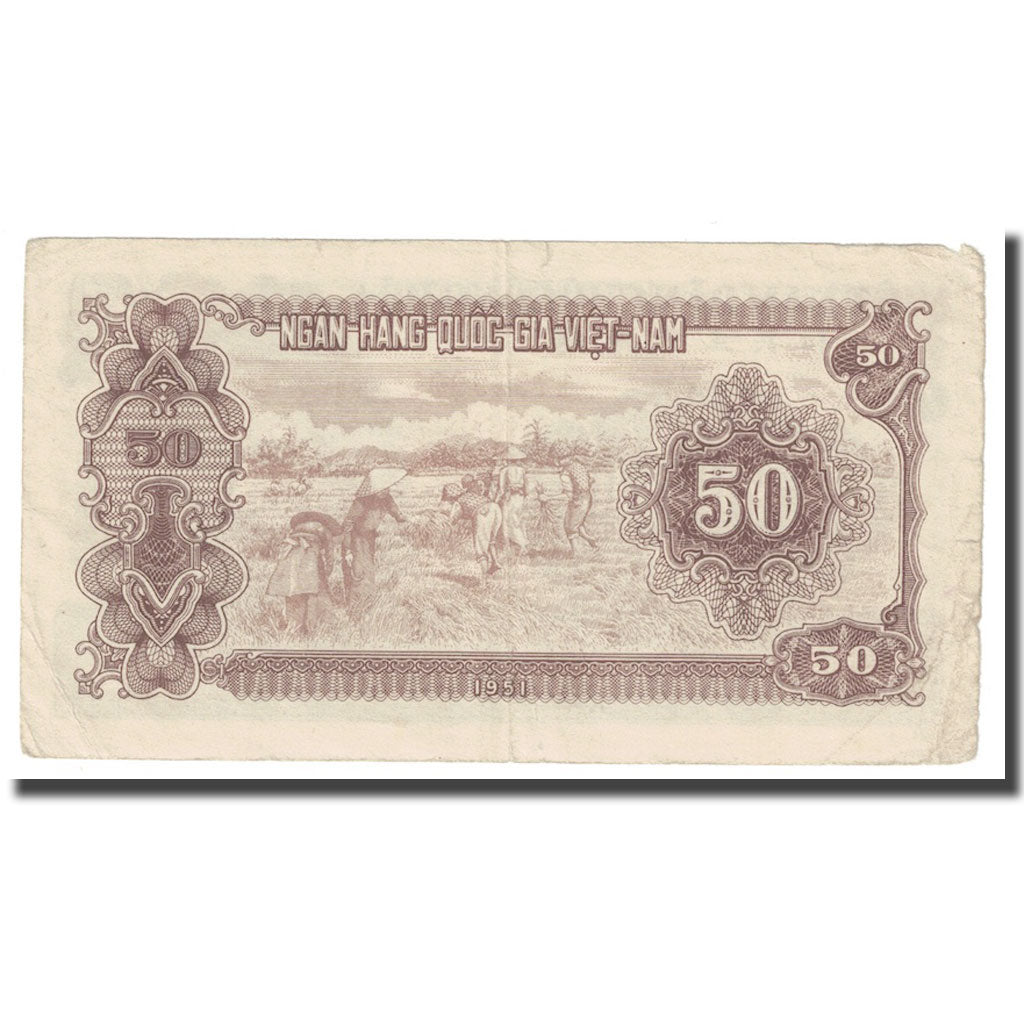 Banconote, Vietnam, 50 D<ox>ng, Undated (1947), KM:11c, B+
