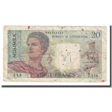 Nota, Nova Caledónia, 20 Francs, 1951-1963, KM:50a, VF(20-25)