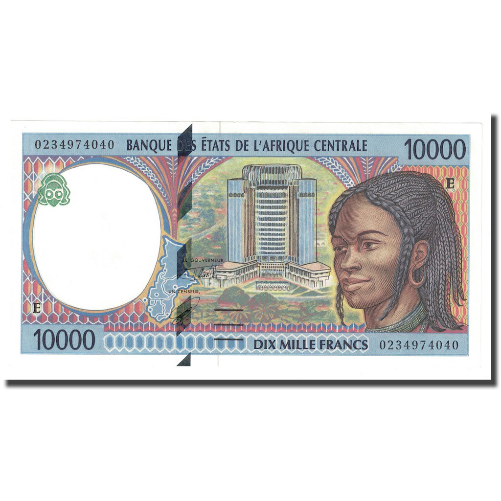 Banconote, Stati dell’Africa centrale, 10,000 Francs, 2000, KM:605Pf, FDS