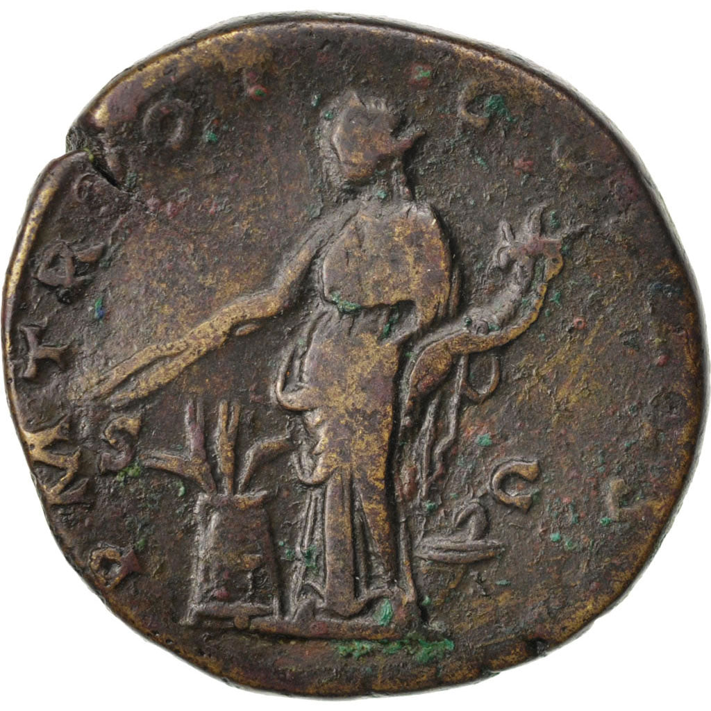 Antoninus Pius, Sestertius, EF(40-45), Copper, Cohen #643, 24.80