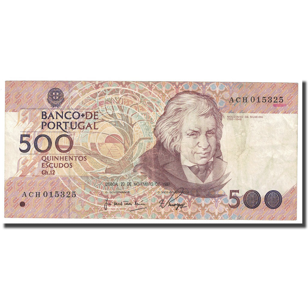 Banconote, Portogallo, 500 Escudos, 1987, 1987-11-20, KM:180a, MB+