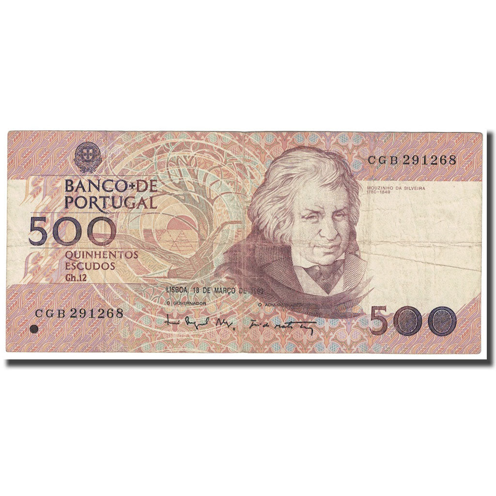 Biljet, Portugal, 500 Escudos, 1993, 1993-03-18, KM:180e, TB