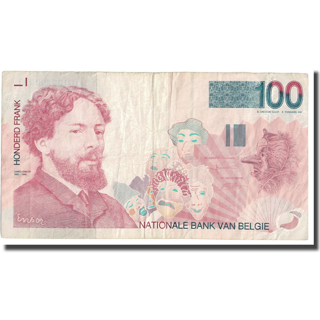 Banconote, Belgio, 100 Francs, Undated (1995-2001), KM:147, MB+