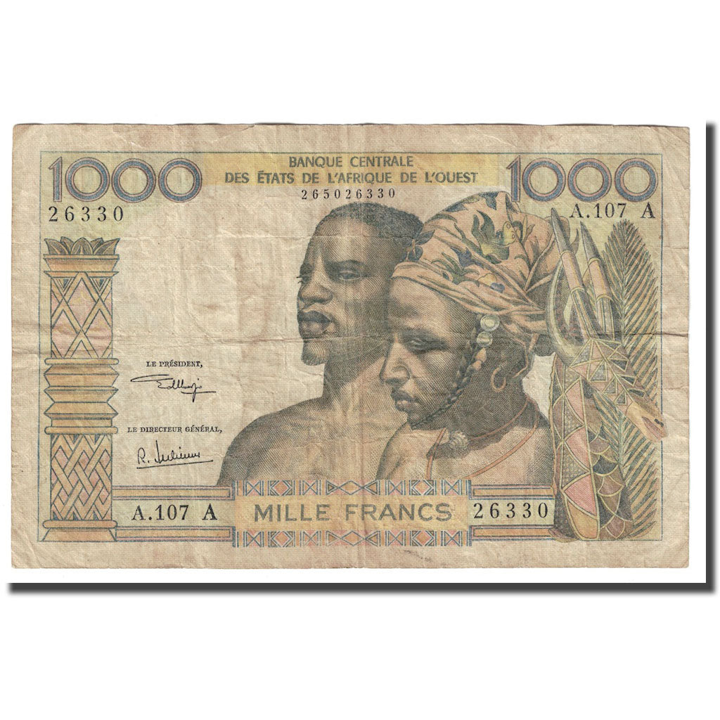 Banconote, Stati dell'Africa occidentale, 1000 Francs, Undated (1959-65)