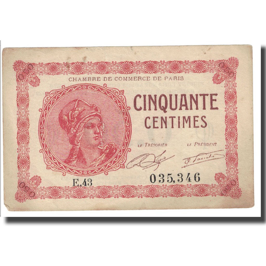 Francia, 50 Centimes, PIROT 97.10, 1920, 1920-03-10, PARIS, BB