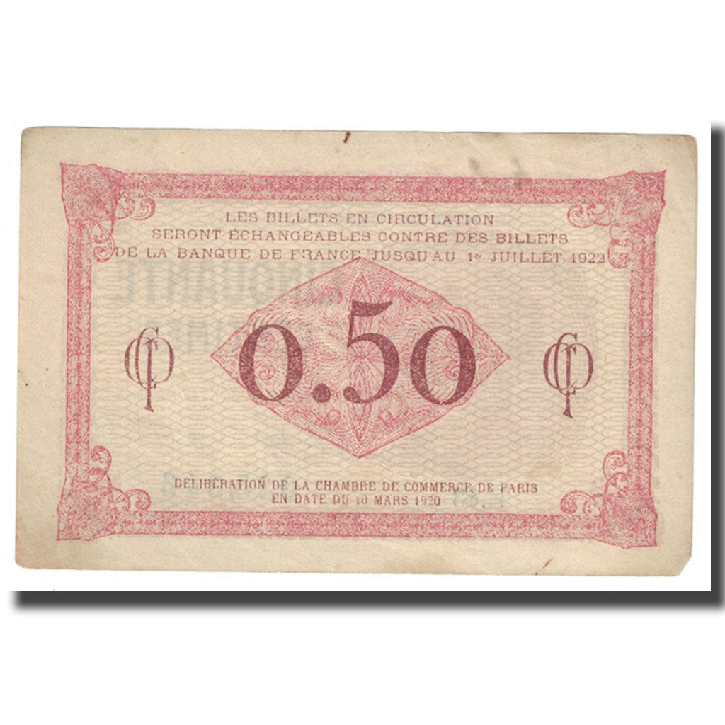 Francia, 50 Centimes, PIROT 97.10, 1920, 1920-03-10, PARIS, BB