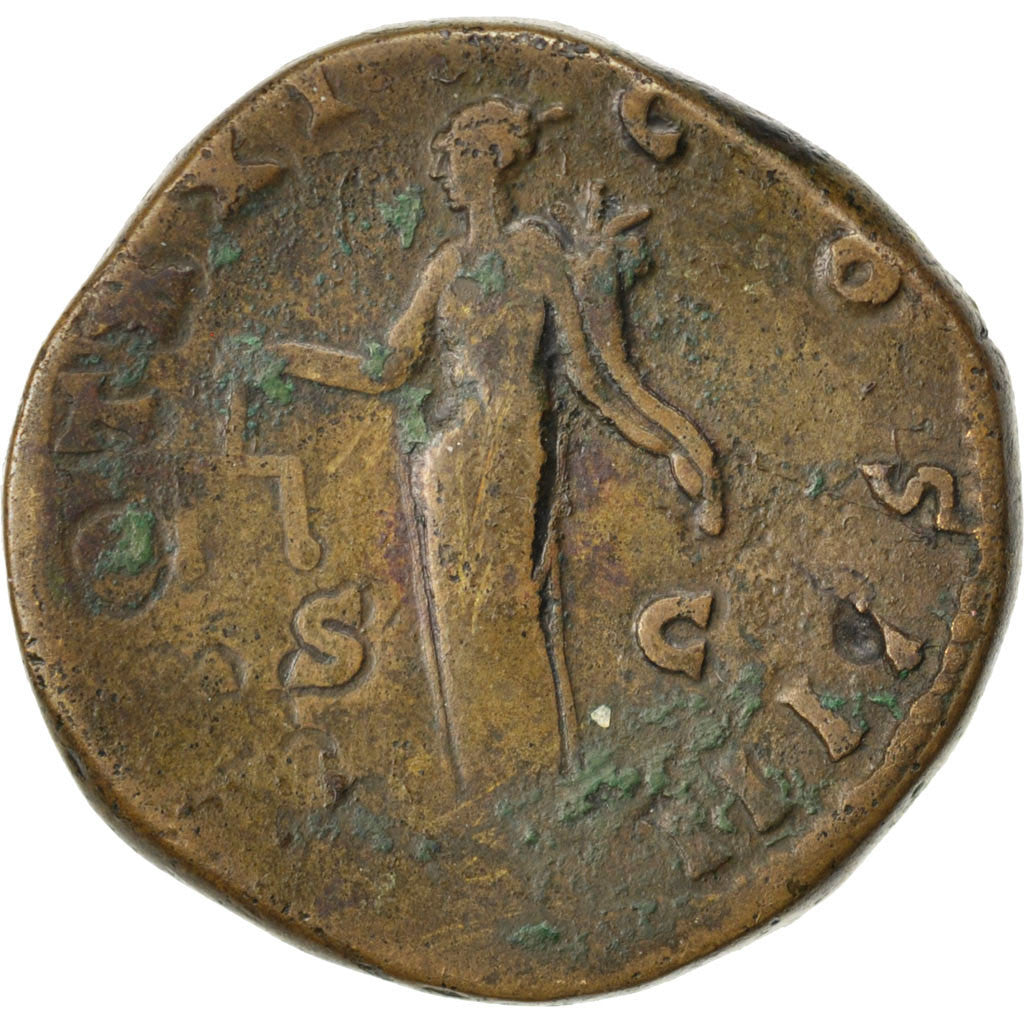 Antoninus Pius, Sestertius, VF(30-35), Copper, Cohen #1037, 27.20