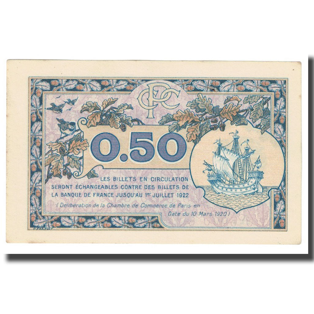 Frankrijk, 50 Centimes, PIROT 97.31, 1922, 1922-07-01, PARIS, SUP