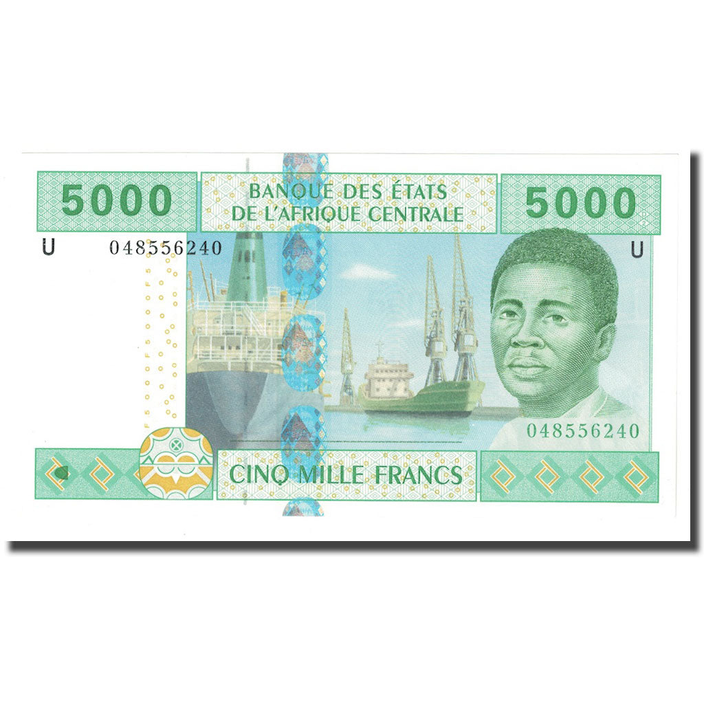 Banknote, Central African States, 5000 Francs, 2002, KM:209U, UNC(65-70)