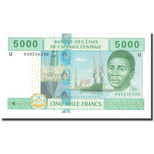 Banknote, Central African States, 5000 Francs, 2002, KM:209U, UNC(65-70)