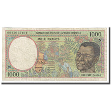 Banconote, Stati dell’Africa centrale, 1000 Francs, 2000, KM:102Cg, MB+