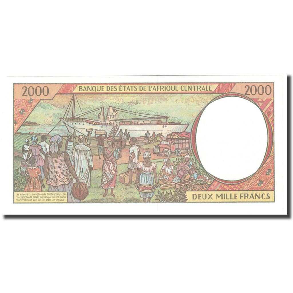 Geldschein, Zentralafrikanische Staaten, 2000 Francs, 2000, KM:103Cg, UNZ-