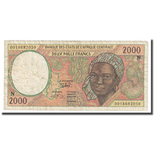 Banconote, Stati dell’Africa centrale, 2000 Francs, 2000, KM:103Cg, MB+