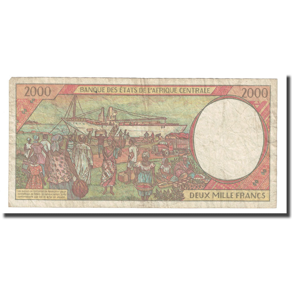 Banconote, Stati dell’Africa centrale, 2000 Francs, 2000, KM:103Cg, MB+