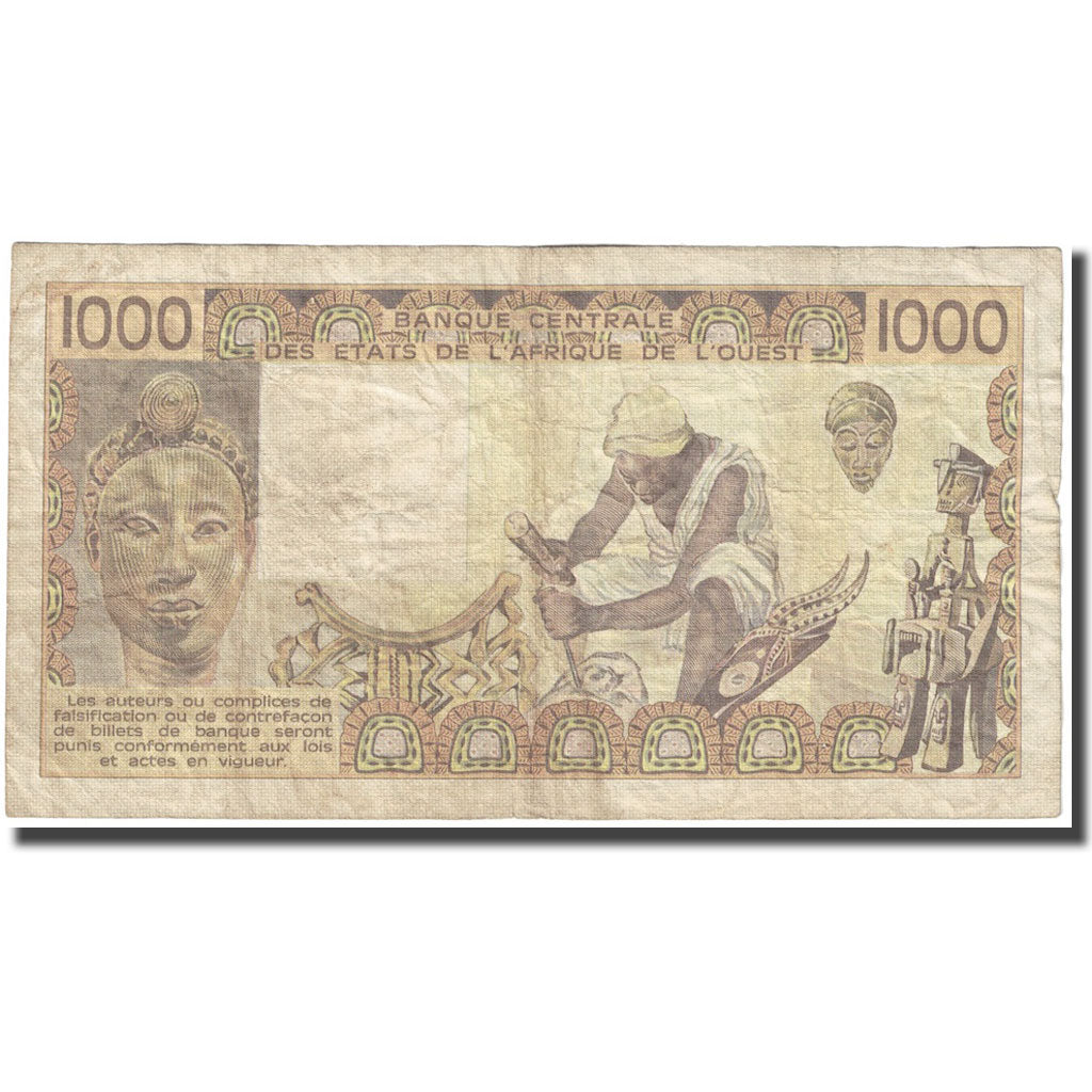 Geldschein, West African States, 1000 Francs, 1981, KM:207Bb, S