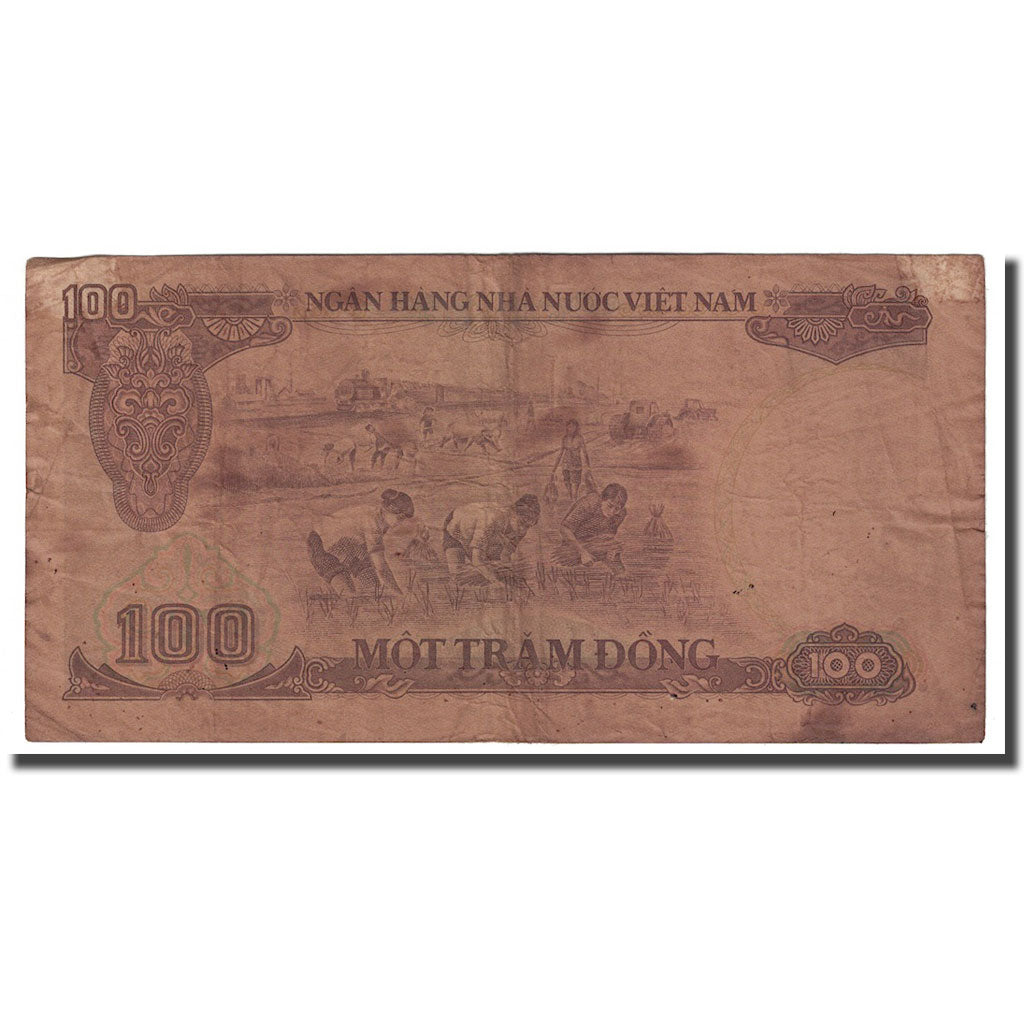 Banconote, Vietnam, 100 D<ox>ng, 1985, KM:98a, D+