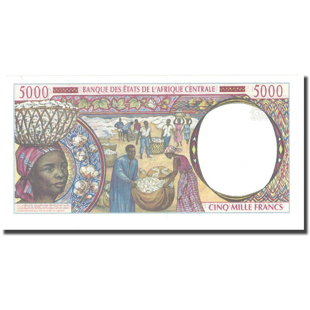 Banknote, Central African States, 5000 Francs, 2000, KM:304Fe, UNC(64)