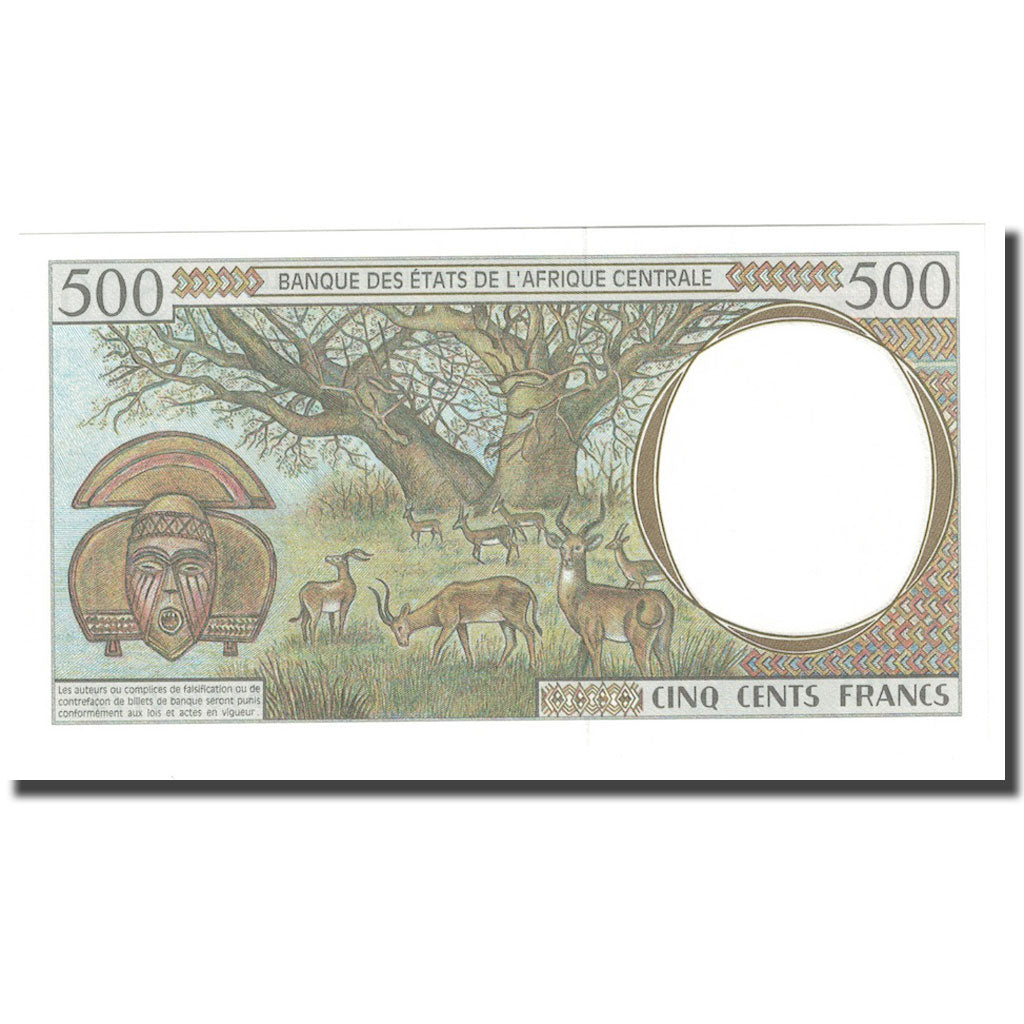 Banconote, Stati dell’Africa centrale, 500 Francs, 2002, KM:201Ee, FDS