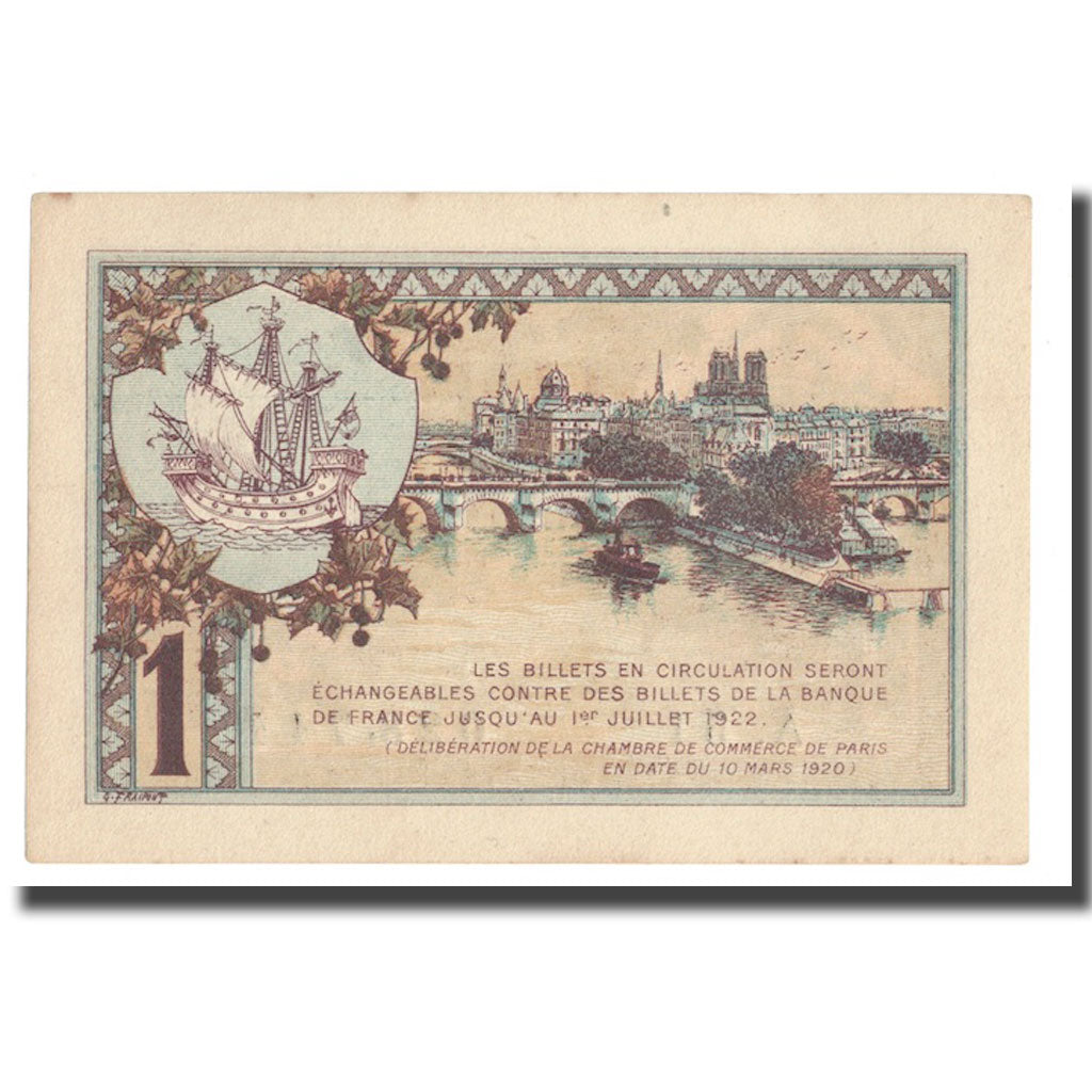 France, 1 Franc, PIROT 97.36, 1920, 1920-03-10, PARIS, AU(55-58)