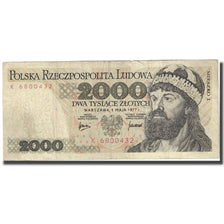 Banknot, Polska, 2000 Zlotych, 1977, 1977-05-01, KM:147a, VF(20-25)