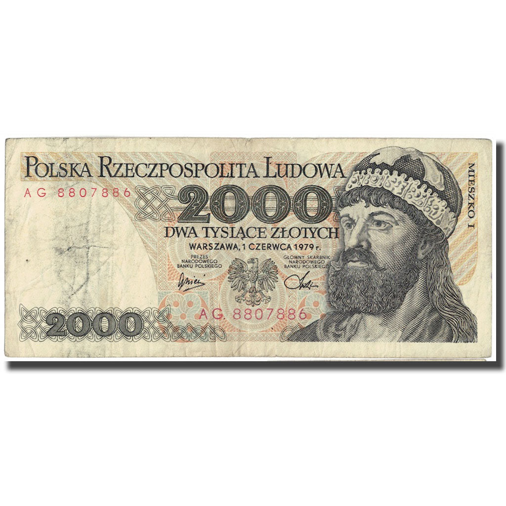 Billet, Pologne, 2000 Zlotych, 1979, 1979-06-01, KM:147b, TB