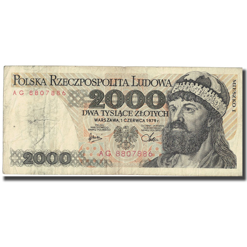 Billet, Pologne, 2000 Zlotych, 1979, 1979-06-01, KM:147b, TB
