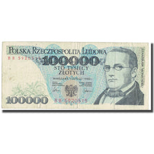 Banconote, Polonia, 100,000 Zlotych, 1990, 1990-02-01, KM:154a, MB