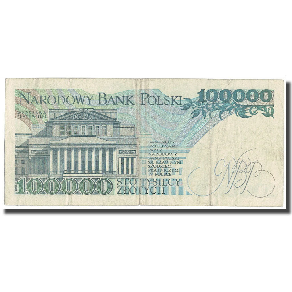 Banconote, Polonia, 100,000 Zlotych, 1990, 1990-02-01, KM:154a, MB