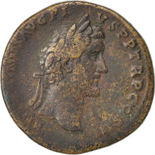 Coin, Antoninus Pius, Sestertius, Roma, VF(30-35), Copper, Cohen:399