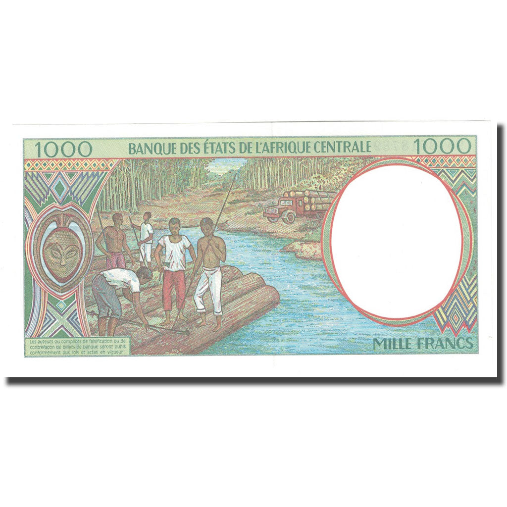 Banconote, Stati dell’Africa centrale, 1000 Francs, 1999, KM:302Ff, FDS