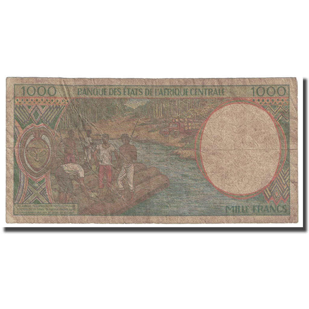 Geldschein, Zentralafrikanische Staaten, 1000 Francs, 1993, KM:202Ea, SGE+