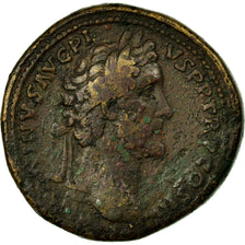 Moneta, Antoninus Pius, Sesterzio, Roma, MB+, Rame, Cohen:780
